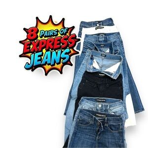(8) Pairs of Express Jeans